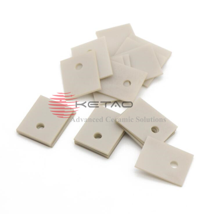 Wear Resistance MOS Transistor IGBT Aln Aluminum Nitride Thermal Pad Substrate for Cooling Pad with Hole